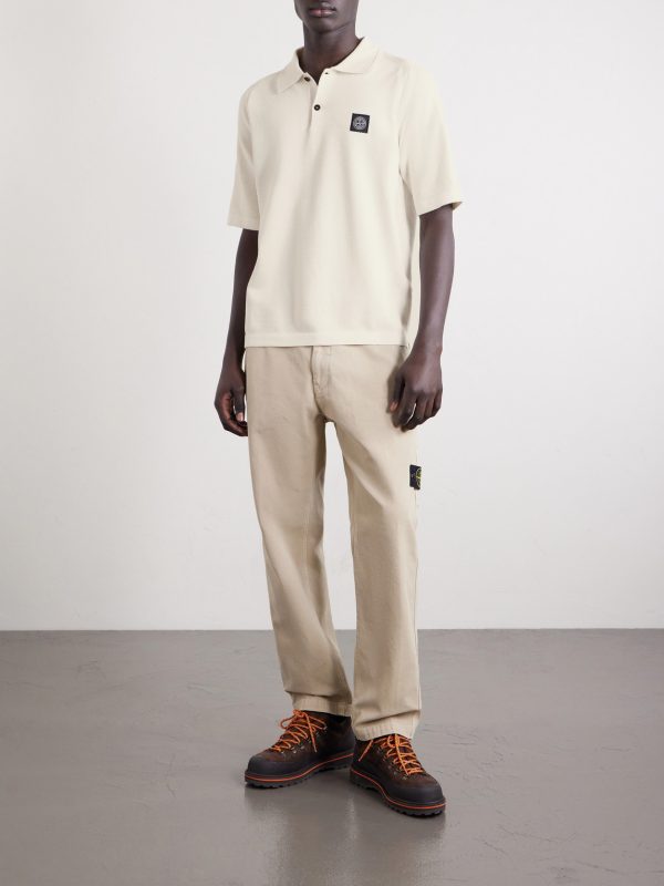 Waffle-Knit Organic Cotton Polo Shirt - OU Waffle-Knit Organic Cotton Polo Shirt - OU