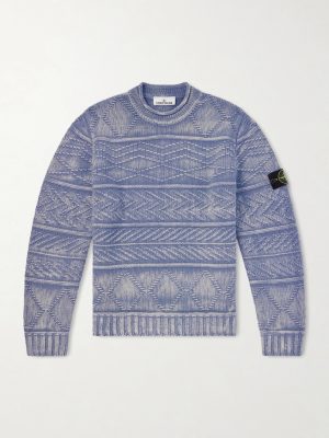 Printed Cashmere and Wool-Blend Sweater Printed Cashmere and Wool-Blend Sweater
