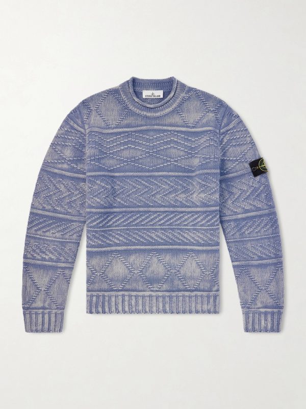 Printed Cashmere and Wool-Blend Sweater Printed Cashmere and Wool-Blend Sweater