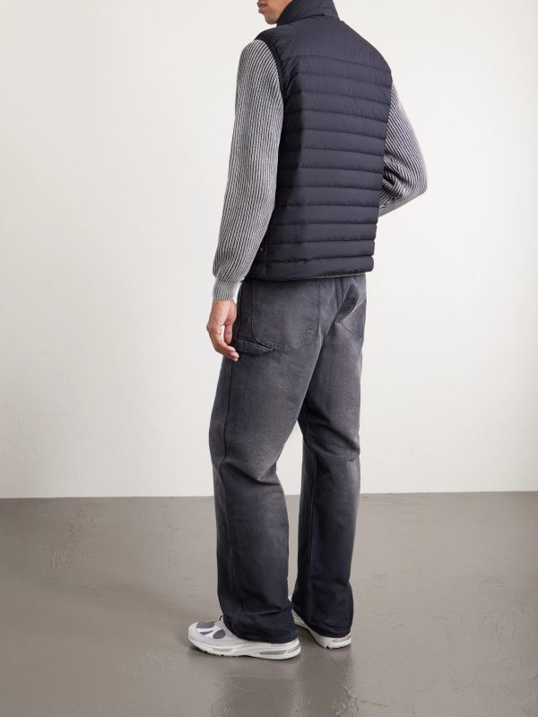 Quilted Nylon Down Gilet - BK