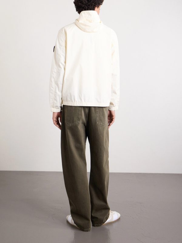 Organic Cotton-Blend Twill Hooded Jacket - BK