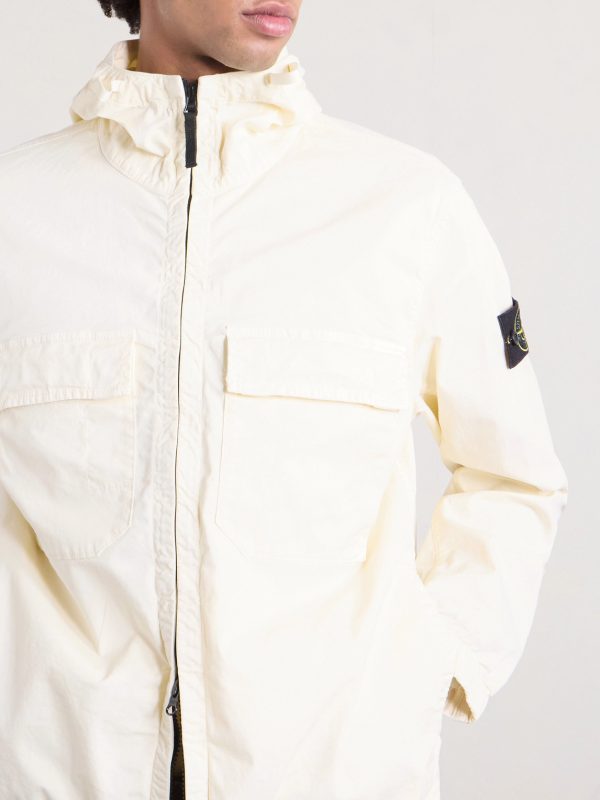 Organic Cotton-Blend Twill Hooded Jacket - CU