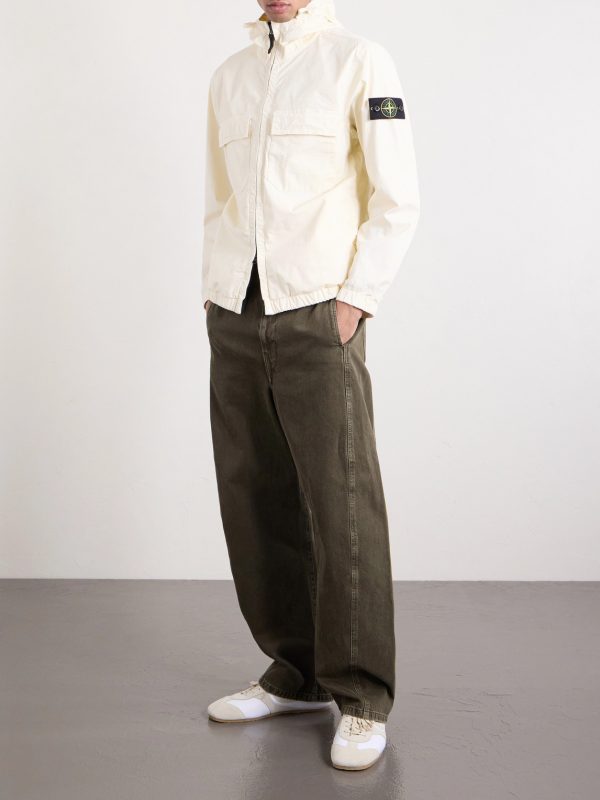 Organic Cotton-Blend Twill Hooded Jacket - OU