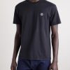 Logo-Appliquéd Garment-Dyed Cotton-Jersey T-Shirt - FR