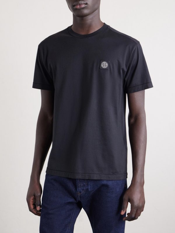 Logo-Appliquéd Garment-Dyed Cotton-Jersey T-Shirt - FR