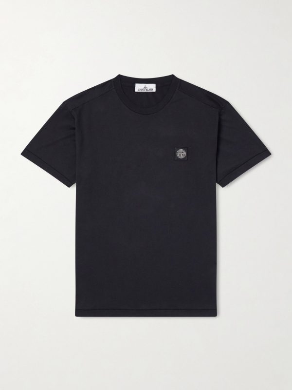 Logo-Appliquéd Garment-Dyed Cotton-Jersey T-Shirt