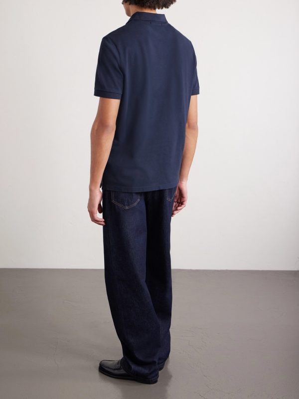 Stretch Cotton-Blend Piqué Polo Shirt - BK Stretch Cotton-Blend Piqué Polo Shirt - BK