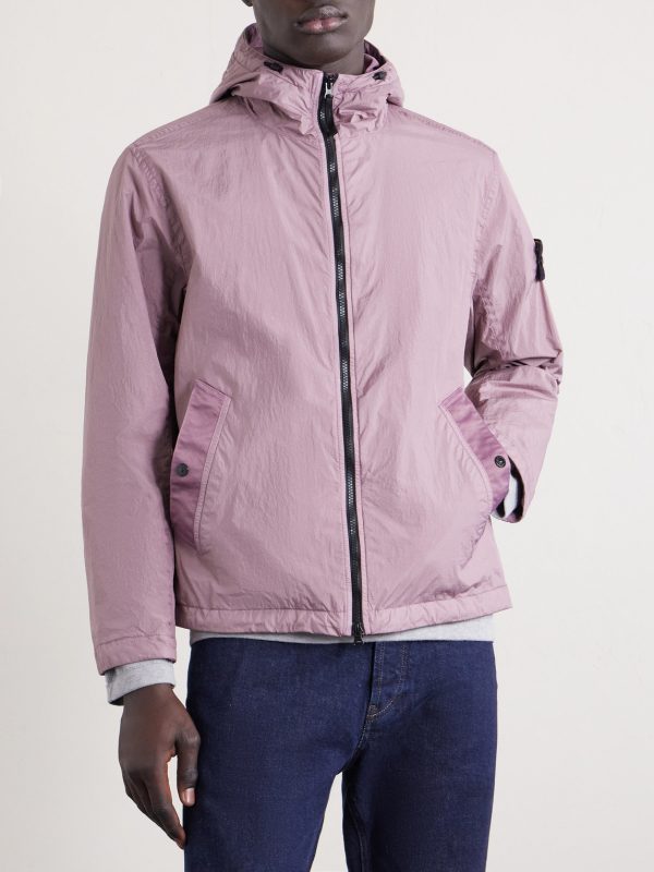 Garment-Dyed Crinkled Recycled-Nylon Parka - FR Garment-Dyed Crinkled Recycled-Nylon Parka - FR