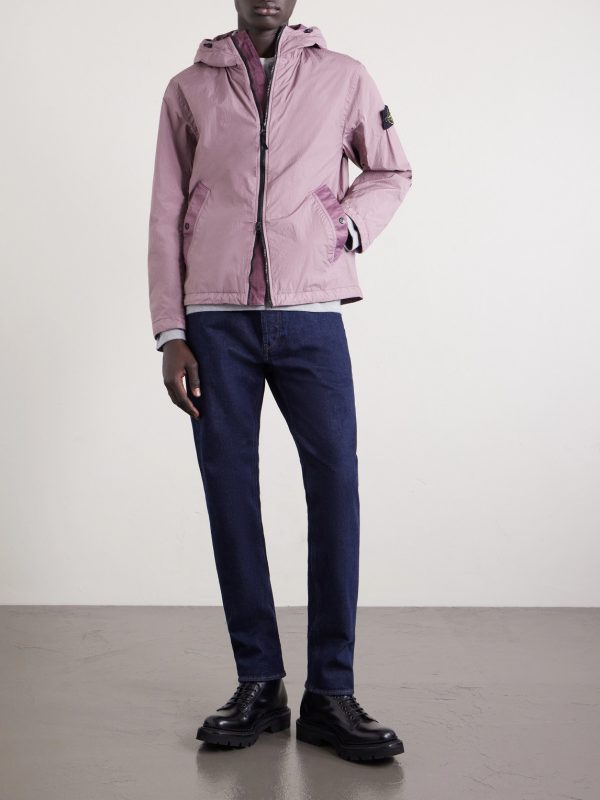 Garment-Dyed Crinkled Recycled-Nylon Parka - OU Garment-Dyed Crinkled Recycled-Nylon Parka - OU
