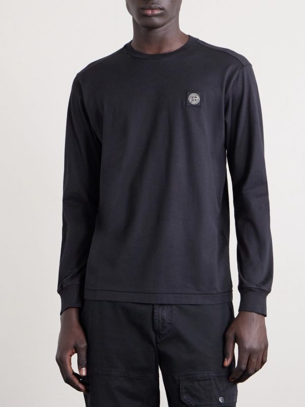 Logo-Appliquéd Cotton-Jersey T-Shirt - FR