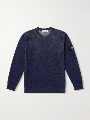 Ribbed Cotton-Blend Bouclé Sweater