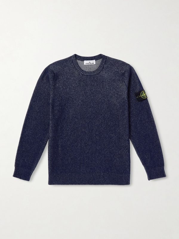Ribbed Cotton-Blend Bouclé Sweater Ribbed Cotton-Blend Bouclé Sweater