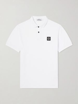 Stretch Cotton-Blend Piqué Polo Shirt