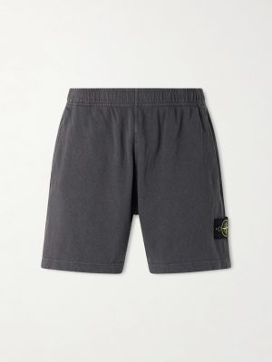 Straight-Leg Garment-Dyed Malfilé Cotton Fleece Shorts Straight-Leg Garment-Dyed Malfilé Cotton Fleece Shorts
