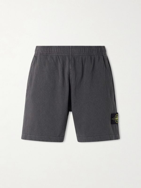 Straight-Leg Garment-Dyed Malfilé Cotton Fleece Shorts Straight-Leg Garment-Dyed Malfilé Cotton Fleece Shorts