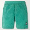 Straight-Leg Mid-Length ECONYL® Nylon Metal Swim Shorts Straight-Leg Mid-Length ECONYL® Nylon Metal Swim Shorts