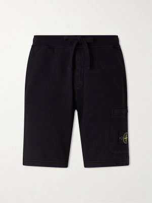 Straight-Leg Garment-Dyed Cotton-Fleece Drawstring Shorts Straight-Leg Garment-Dyed Cotton-Fleece Drawstring Shorts