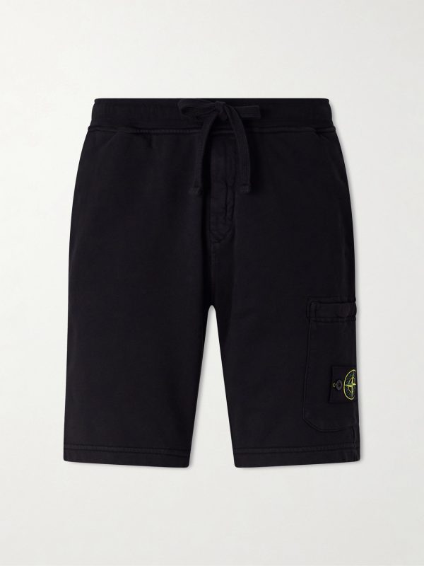 Straight-Leg Garment-Dyed Cotton-Fleece Drawstring Shorts Straight-Leg Garment-Dyed Cotton-Fleece Drawstring Shorts