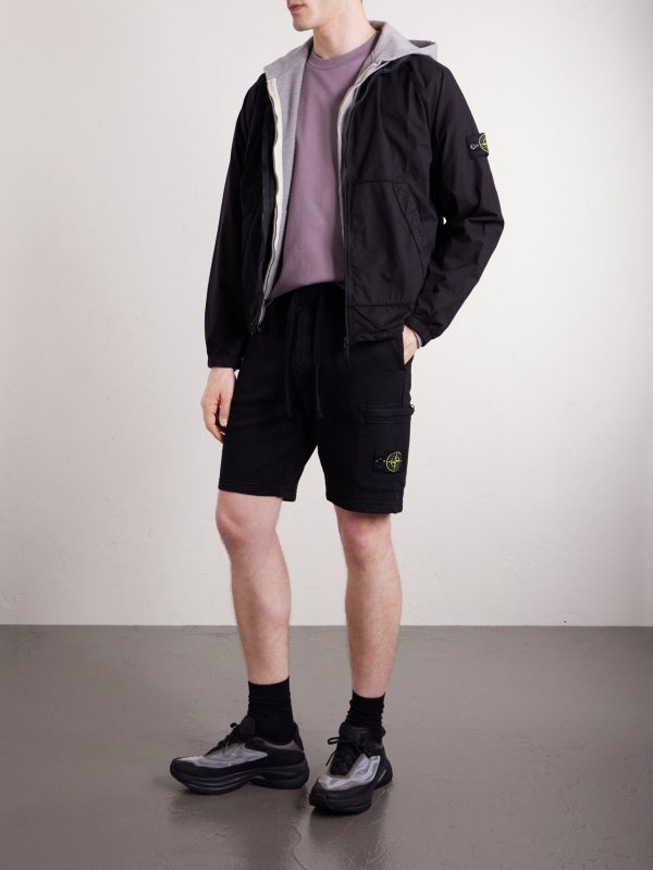 Straight-Leg Garment-Dyed Cotton-Fleece Drawstring Shorts - OU Straight-Leg Garment-Dyed Cotton-Fleece Drawstring Shorts - OU