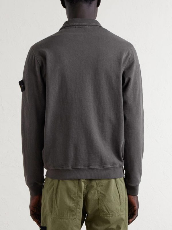 Malfilé Cotton Fleece Zip-Up Sweatshirt - BK