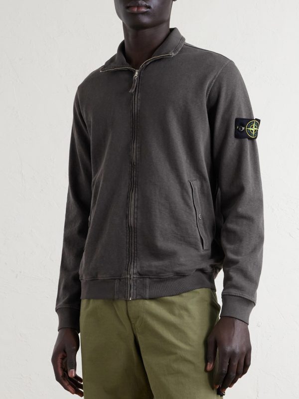 Malfilé Cotton Fleece Zip-Up Sweatshirt - FR