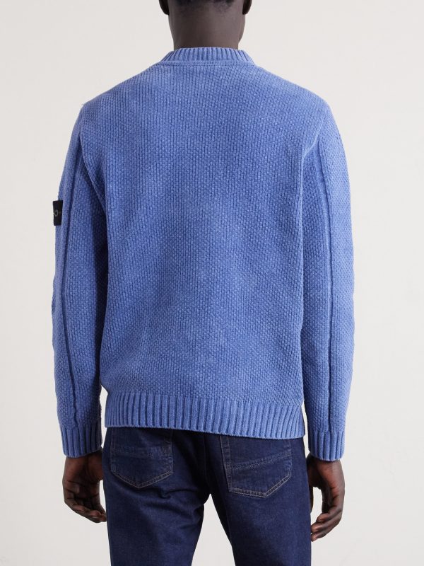 Cotton-Chenille Mock-Neck Sweater - BK Cotton-Chenille Mock-Neck Sweater - BK