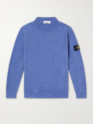 Cotton-Chenille Mock-Neck Sweater