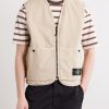 Padded Garment-Dyed Organic Panama Cotton Gilet - FR Padded Garment-Dyed Organic Panama Cotton Gilet - FR