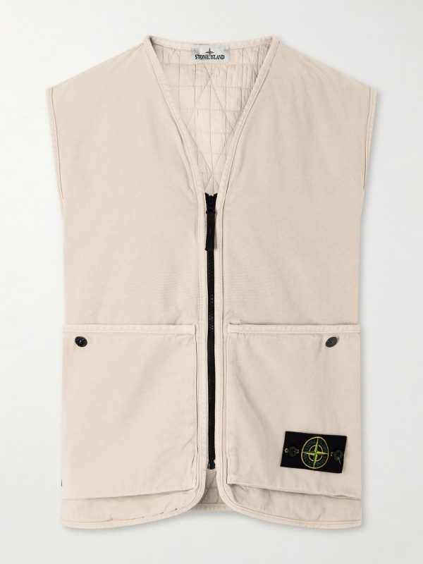 Padded Garment-Dyed Organic Panama Cotton Gilet Padded Garment-Dyed Organic Panama Cotton Gilet