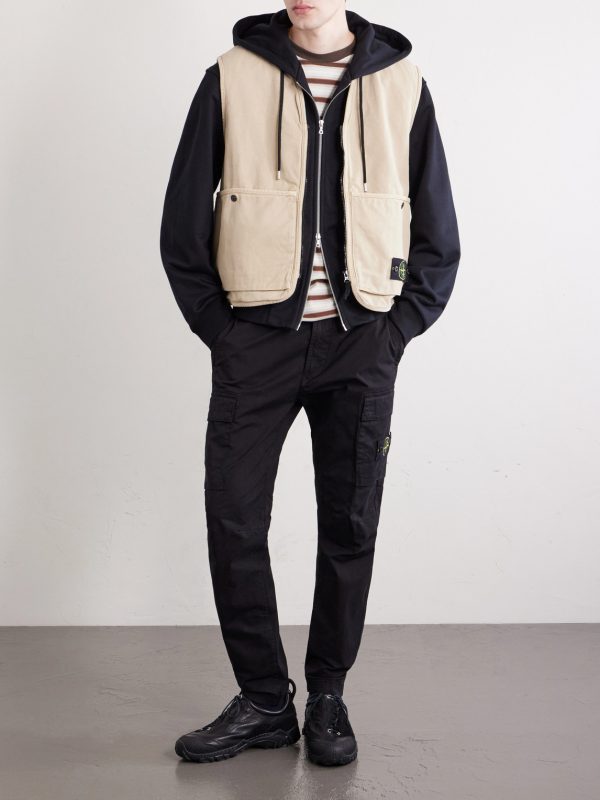 Padded Garment-Dyed Organic Panama Cotton Gilet - OU Padded Garment-Dyed Organic Panama Cotton Gilet - OU