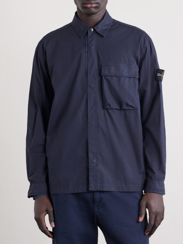 Organic Cotton-Blend Tela Paracadute Overshirt - FR Organic Cotton-Blend Tela Paracadute Overshirt - FR