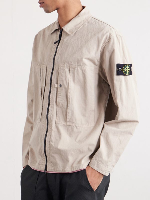 Mercerised Cotton-Ripstop Overshirt - FR Mercerised Cotton-Ripstop Overshirt - FR