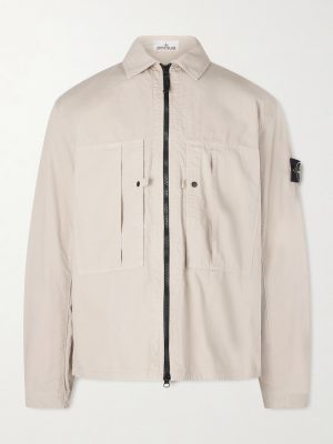 Mercerised Cotton-Ripstop Overshirt