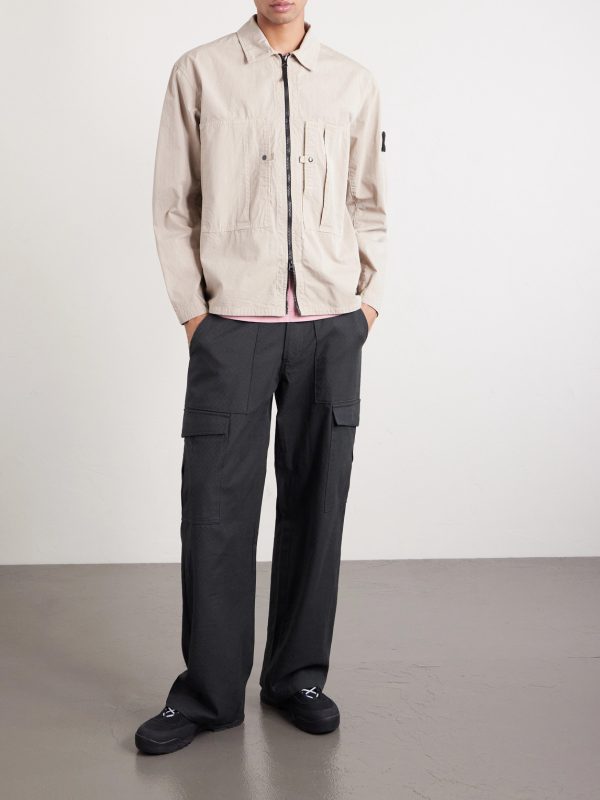 Mercerised Cotton-Ripstop Overshirt - OU Mercerised Cotton-Ripstop Overshirt - OU