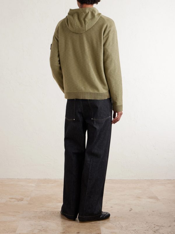 Organic Cotton and Nylon-Blend Zip-Up Hoodie - BK