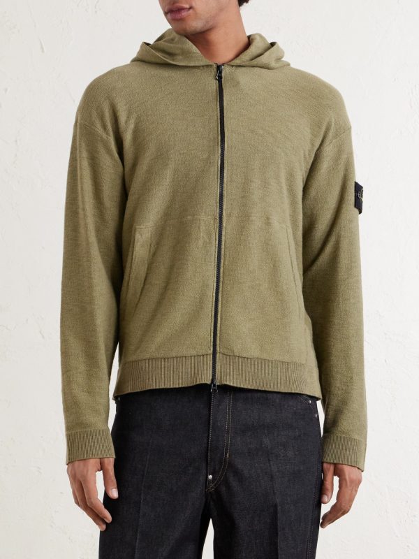 Organic Cotton and Nylon-Blend Zip-Up Hoodie - FR