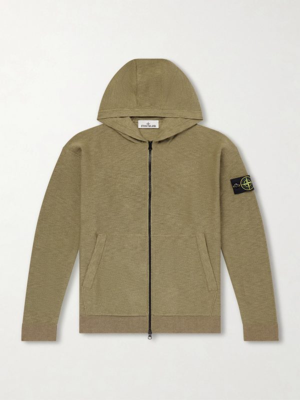 Organic Cotton and Nylon-Blend Zip-Up Hoodie