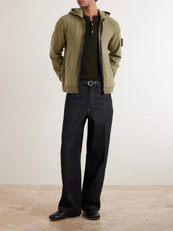 Organic Cotton and Nylon-Blend Zip-Up Hoodie - OU