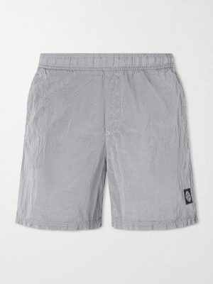 Straight-Leg Mid-Length ECONYL® Nylon Metal Swim Shorts Straight-Leg Mid-Length ECONYL® Nylon Metal Swim Shorts