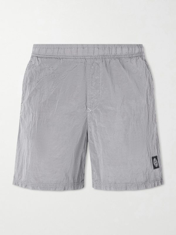 Straight-Leg Mid-Length ECONYL® Nylon Metal Swim Shorts Straight-Leg Mid-Length ECONYL® Nylon Metal Swim Shorts