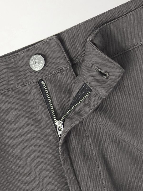 Straight-Leg Organic Cotton Canvas Trousers - E1 Straight-Leg Organic Cotton Canvas Trousers - E1