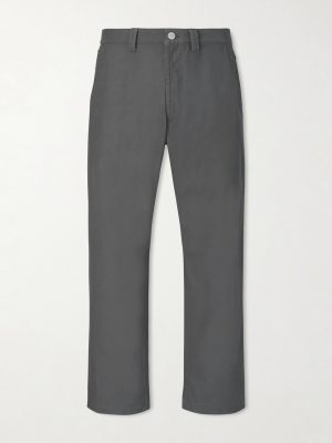 Straight-Leg Organic Cotton Canvas Trousers Straight-Leg Organic Cotton Canvas Trousers