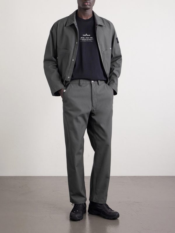 Straight-Leg Organic Cotton Canvas Trousers - OU Straight-Leg Organic Cotton Canvas Trousers - OU
