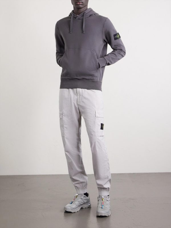 Logo-Appliquéd Garment-Dyed Cotton-Fleece Hoodie - OU Logo-Appliquéd Garment-Dyed Cotton-Fleece Hoodie - OU