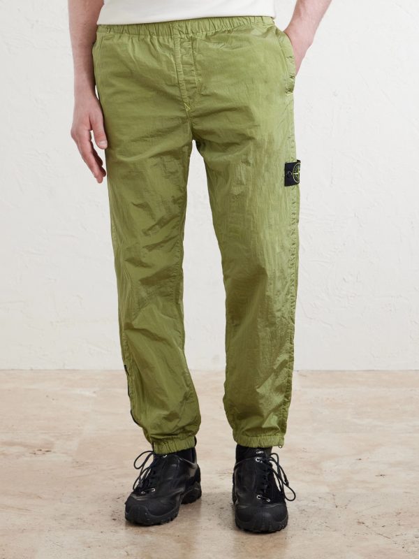 Tapered Crinkled Recycled-Nylon Metal Trousers - FR