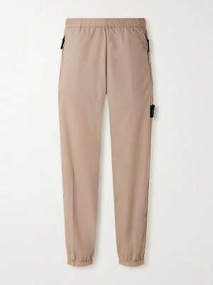 Tapered Cotton-Blend Tela Trousers