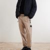 Tapered Cotton-Blend Tela Trousers - OU