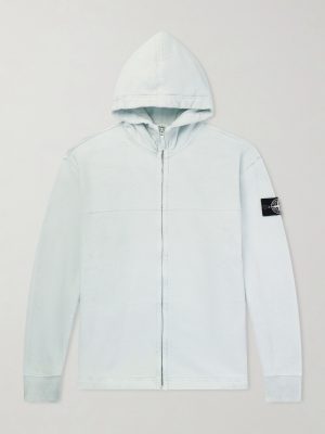 Logo-Appliquéd Reflective Cotton-Jersey Zip-Up Hoodie