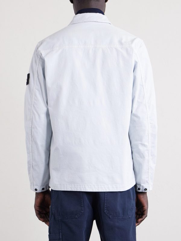 Organic Stretch-Cotton Twill Overshirt - BK Organic Stretch-Cotton Twill Overshirt - BK