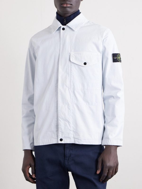 Organic Stretch-Cotton Twill Overshirt - FR Organic Stretch-Cotton Twill Overshirt - FR